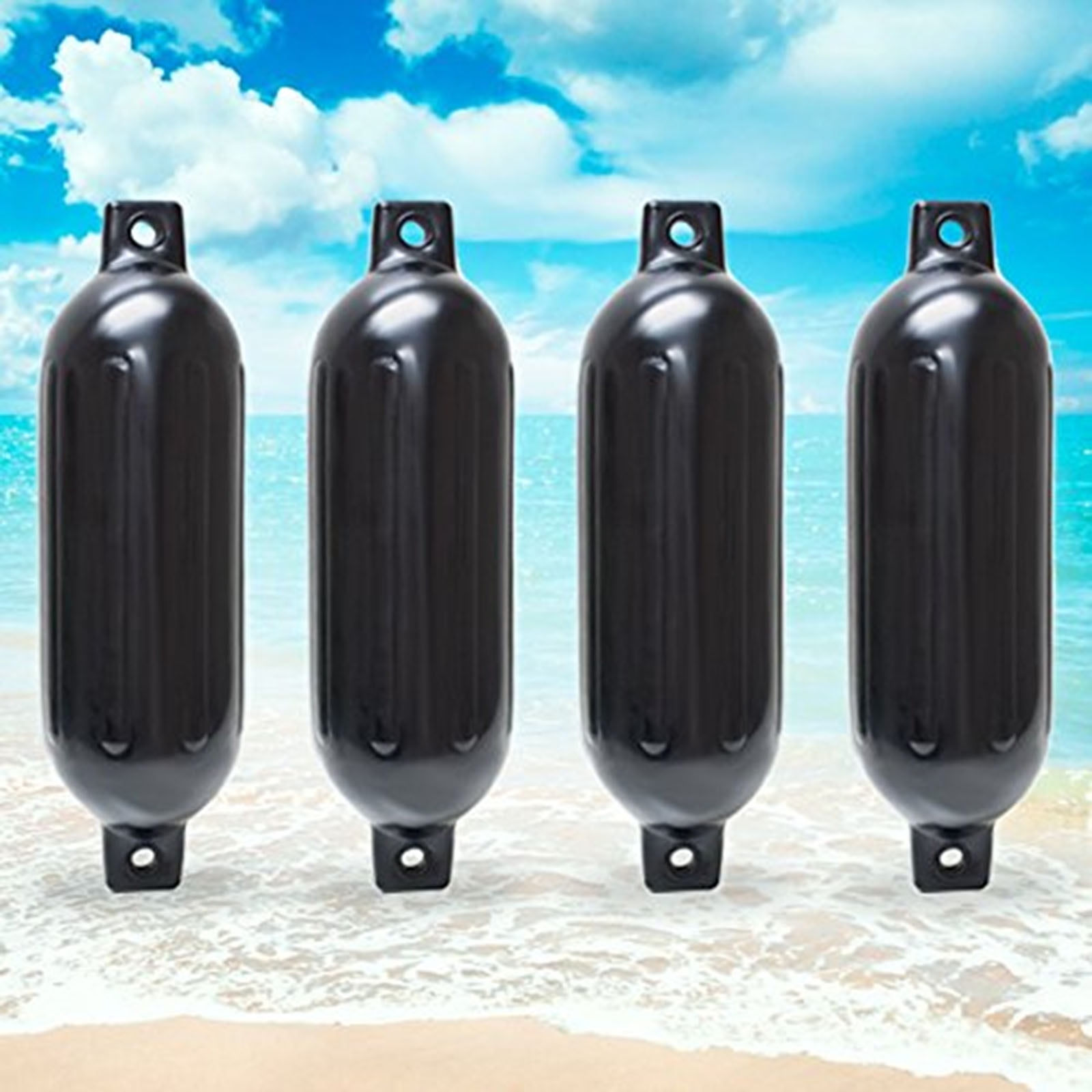 Twin Eye Ribbed Boat Pontoon Fender Inflatable Vinyl Mooring Bumpers