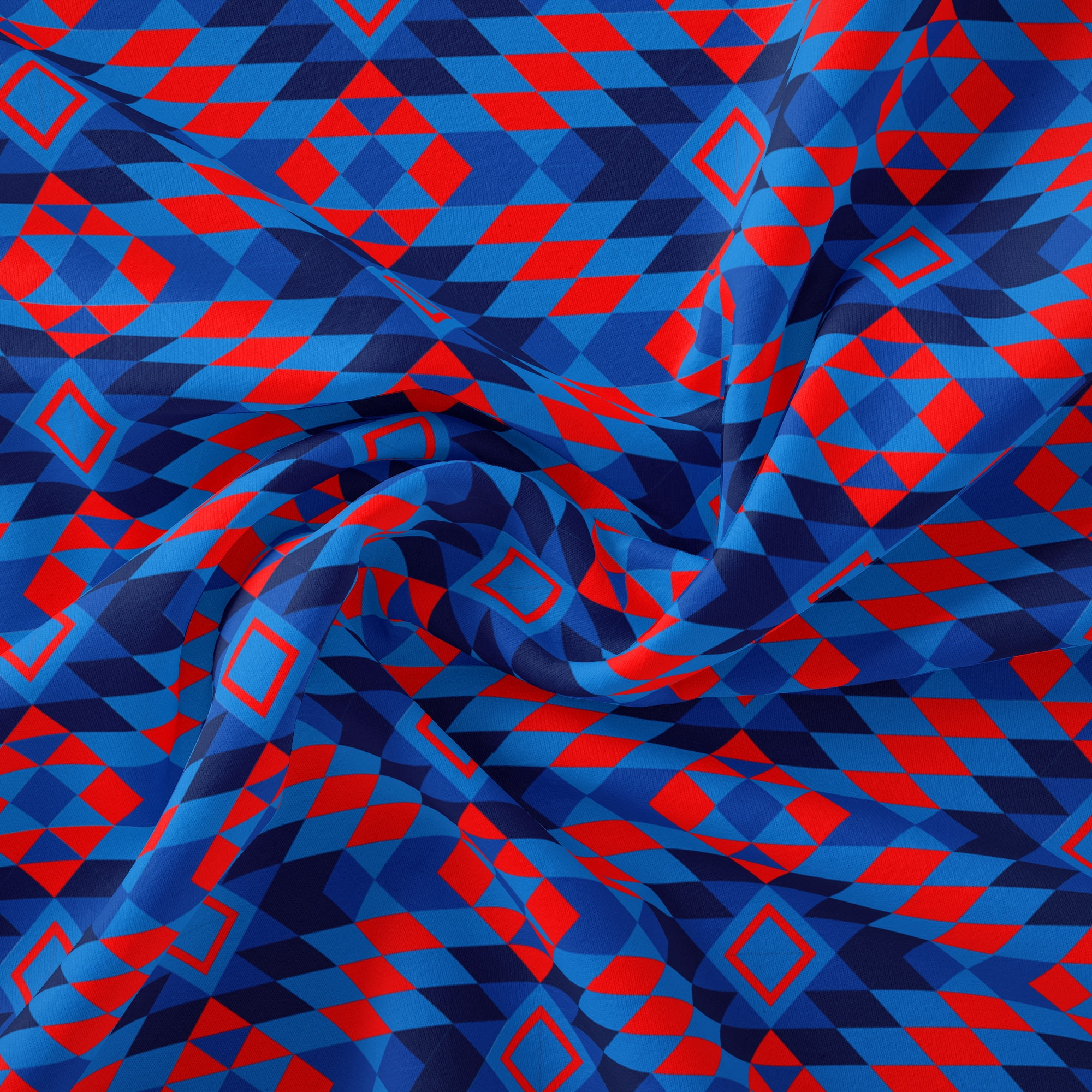 1 Yard 100% Cotton Killim Pattern, Navy, 44" Wide for Quilting & Sewing by David Textiles