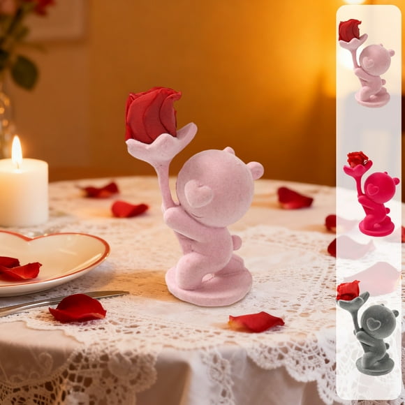 Sentmoon Valentine Decorations for Party Valentine's Day Gift Preserved Rose Flower Decorative Ornament for Anniversary of First Date