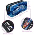 thumbnail image 5 of MUOOUM Pencil Case, Sea Blue Crocodile Pattern Large Capacity Pencil Pouch Stationery Pen Bag, 5 of 7