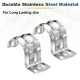 thumbnail image 3 of Uxcell 52pcs Conduit Clamp 1 Inch, 1 Hole Stainless Steel Pipe Strap, Rigid Metal Conduit Hanger for Pipe Fixing, Tube Wire Installation, 3 of 6
