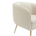 thumbnail image 5 of JURANYAZHU Velvet Accent Chair with Ottoman, Upholstered Armchair for Living Room Bedroom, 5 of 14