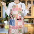 thumbnail image 6 of Pioneer Flower Floral Print Pattern Cotton Linen Apron with Pockets, Waterproof Adjustable, 33x27 Inch for Kitchen, Gardening, BBQ, Salon, 6 of 6