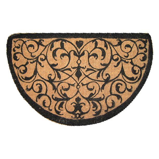 Iron Grate Half Round Extra Thick Hand Woven Coir Door Mat Walmart