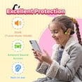 thumbnail image 2 of JusTalk Auriculares Bluetooth para Niños Auriculares Inalámbricos, Auriculares Abiertos para Niños, Micrófono Interno, IPX5 Resistente al Agua, 30 g Ligeros y Robustos, Conducción de Aire No In-Ear, P, 2 of 5