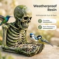 thumbnail image 3 of Skeleton Bird Butler Feeder, Tree-Mounted Resin Sculpture, Whimsical Outdoor Garden Decor, Unique Gift for Yard & Patio Enthusiasts, 3 of 5