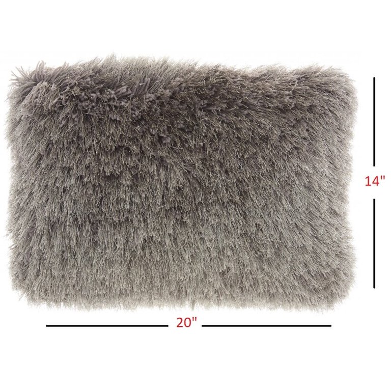 Beige Super Shaggy Throw Pillow Beige Super Shaggy Throw Pillow