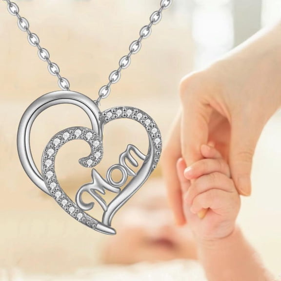 Best Wish Necklace Mother Heart Pendant for Women Mother , Adjustable Hug Necklace Mum Gifts