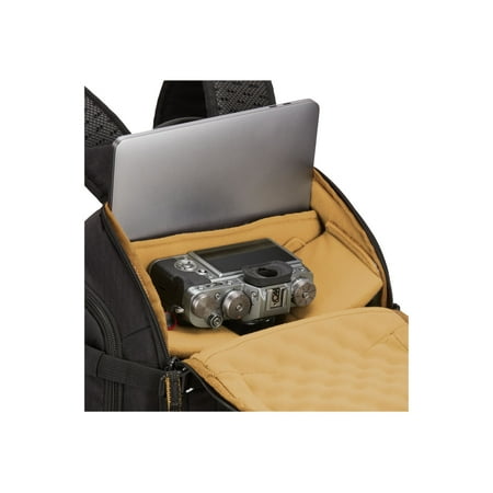 Case Logic - Viso Slim DSLR/Mirrorless Camera, Drone & Lens Backpack w/ Weather Resistant EVA Base, 16" Laptop Holder & Rain Cover - Black