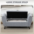 thumbnail image 4 of HOMCOM Banc de Rangement Rembourré, Banc Ottoman Moderne avec Accoudoirs, Gris, 4 of 10