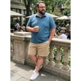 thumbnail image 5 of DARING DIVA Men's Big Tall Contrast Trim Short Sleeve Work Office Golf Shirts XL Blue, 5 of 7