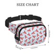 thumbnail image 4 of Fotbe Cartoon Lobsters 1 Cangurera Cuadrada con Estampado de Doble Capa, Bolsa de Cintura Ajustable Mini para Hombres y Mujeres, 4 of 9