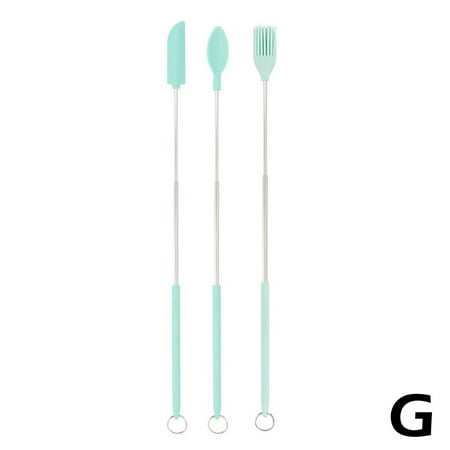 

1/3Pcs Mini Silicone Spatula Set Spatula-spoon Heads Bottle Scrape Kitchen S5I1