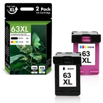 63 63XL Ink Cartridges Compatible for HP 63XL 63 HP63 3830 2 Pack for Envy 4510 4520 OfficeJet 4650 4655 3830 5255 5258 Deskjet 3630 3632 1112 2132 2130 Printer (Black,Tri-color)