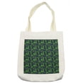 thumbnail image 1 of Leaves Tote Bag, Entangled Arrangement of Tropical Plant Species Fuzzy Veiny Leaves, Cloth Linen Reusable Bag for Shopping Books Beach and More, 16.5" X 14", Cream, by Ambesonne, 1 of 2