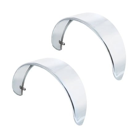 United Pacific Stainless Steel Outside Mount Headlight Visor (Pair), Model C5006