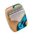 thumbnail image 2 of Clearance Sale 17-key Thumb Piano Solid Beech Epoxy Resin Portable Kalimba With Tuning Hammer, 2 of 6