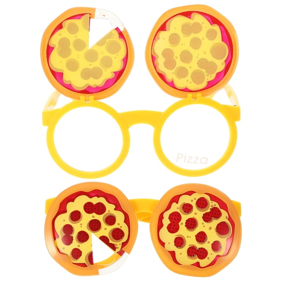EeaseMX 2 gafas de pizza de moda, gafas creativas para fiesta, divertidas gafas de cosplay, accesorio para fotos