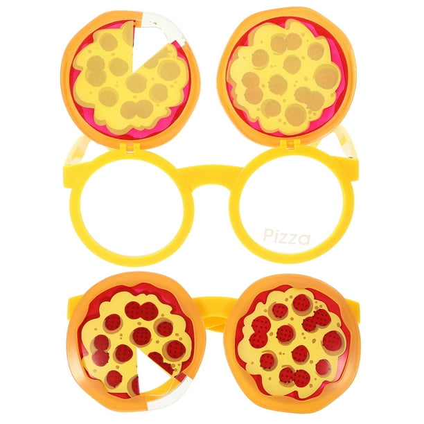 EeaseMX 2 gafas de pizza de moda, gafas creativas para fiesta, divertidas gafas de cosplay, accesorio para fotos