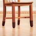 thumbnail image 2 of Furniture Socks with Felt Bottom, Fits 1-2" Diameter Legs, Rubber Inside For Snug Fit - Set of 8, Dark Brown, 2 of 7