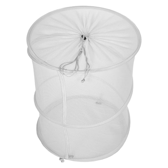 LOLIPPYY Foldable Small Round Mesh Laundry Hamper with Handles