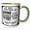 Green/White, variant on 3drose, Queen City Bicycle Shop Advertisment 3, 15oz Mug