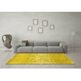 thumbnail image 3 of Ahgly Company Indoor Rectangle Abstract Yellow Contemporary Area Rugs, 2' x 4', 3 of 4