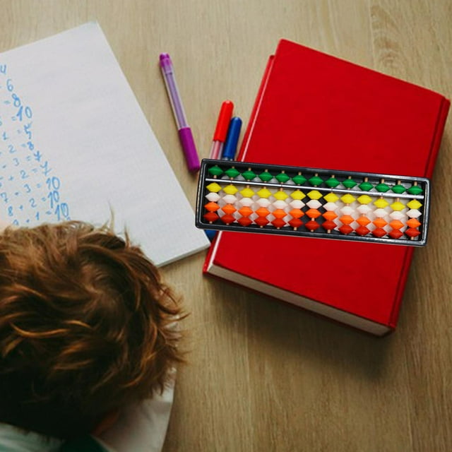 Ábaco con calculadora de cuentas de colores, herramienta de conteo para niños, juguete Montessori, juguete aritmético educativo, ayuda para el aprendi 13 dígitos