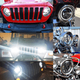 thumbnail image 4 of Faros Delanteros Led H4 Halo De Ángel P/wrangler Jeep Vocho Negro, 4 of 4