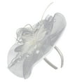 thumbnail image 2 of IDALL Fascinators Hats Tea Party Hats Women Girl Fascinators Hair Clip Hairpin Hat Feather Cocktail Wedding Tea Party Party Hats Fascinator Headband White One Size, 2 of 9