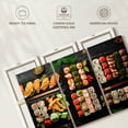 thumbnail image 6 of Elephant Stock Sushi Party Wall Art - Horizontal Multi Panel Canvas - Dining Room Wall Decor - Food And Drink Multi Panel - Black And Gray Decor - 38" x 24", 6 of 8