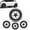 White*b, variant on 4PCS 3D Tire Lettering Stickers, Waterproof Universal Wheel Sidewall Decals, Sport Lettering Wheel hub Stickers Decorative Stickers, Raised for SUV Sedan Truck Personality Décor