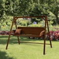thumbnail image 4 of Zimtown Porch Swing Frame Swing Stand a-Frame for 5 ft 660lbs Capacity Wooden Carbonized, 4 of 9
