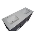 thumbnail image 2 of Lakeshore 60" Double Bathroom Vanity with Marine Gray Cabinet and Engineered White Top, 2 of 6