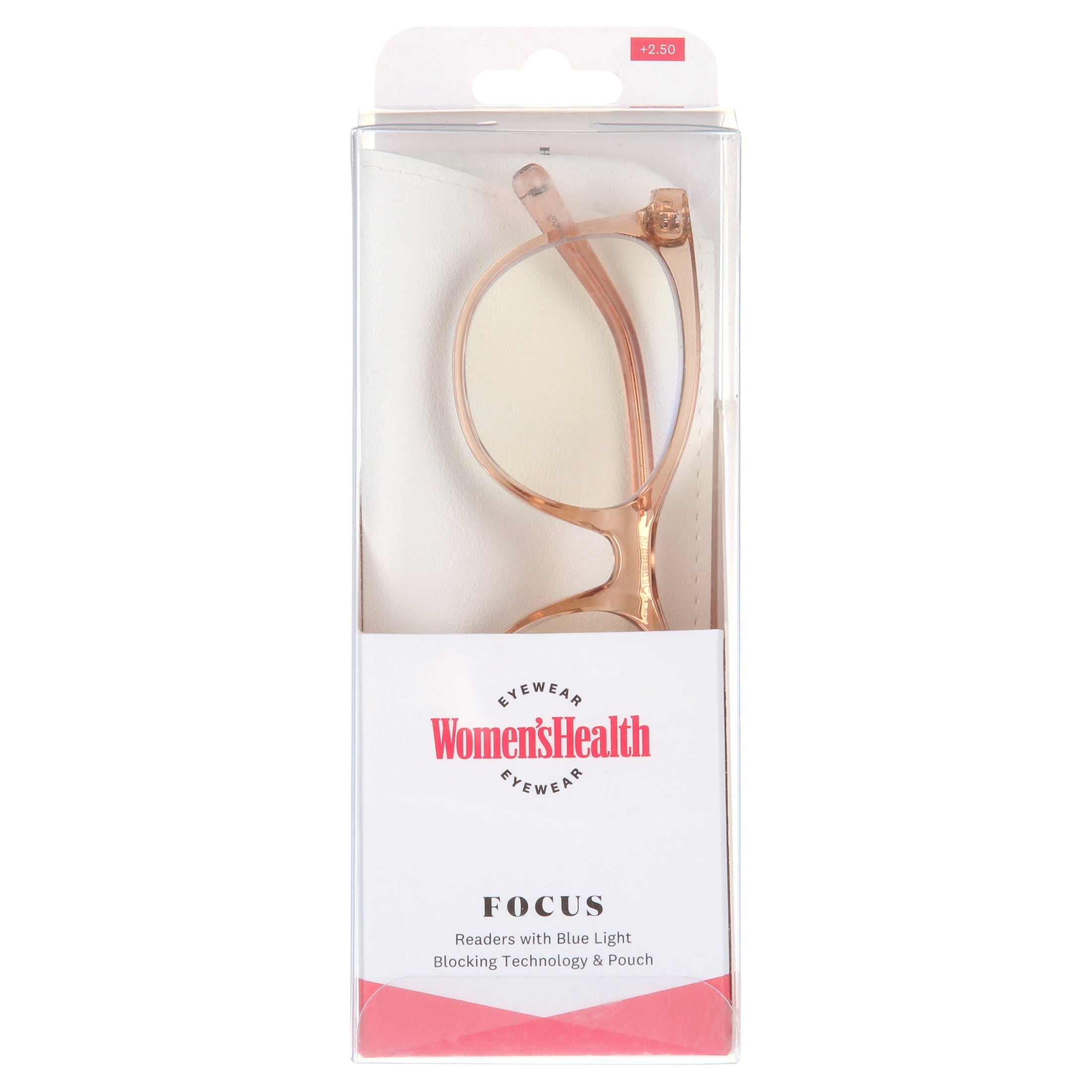 Women's Health Reading Glasses Focus Blue Light Blocking by DIFF Eyewear Vintage Crystal +2.5