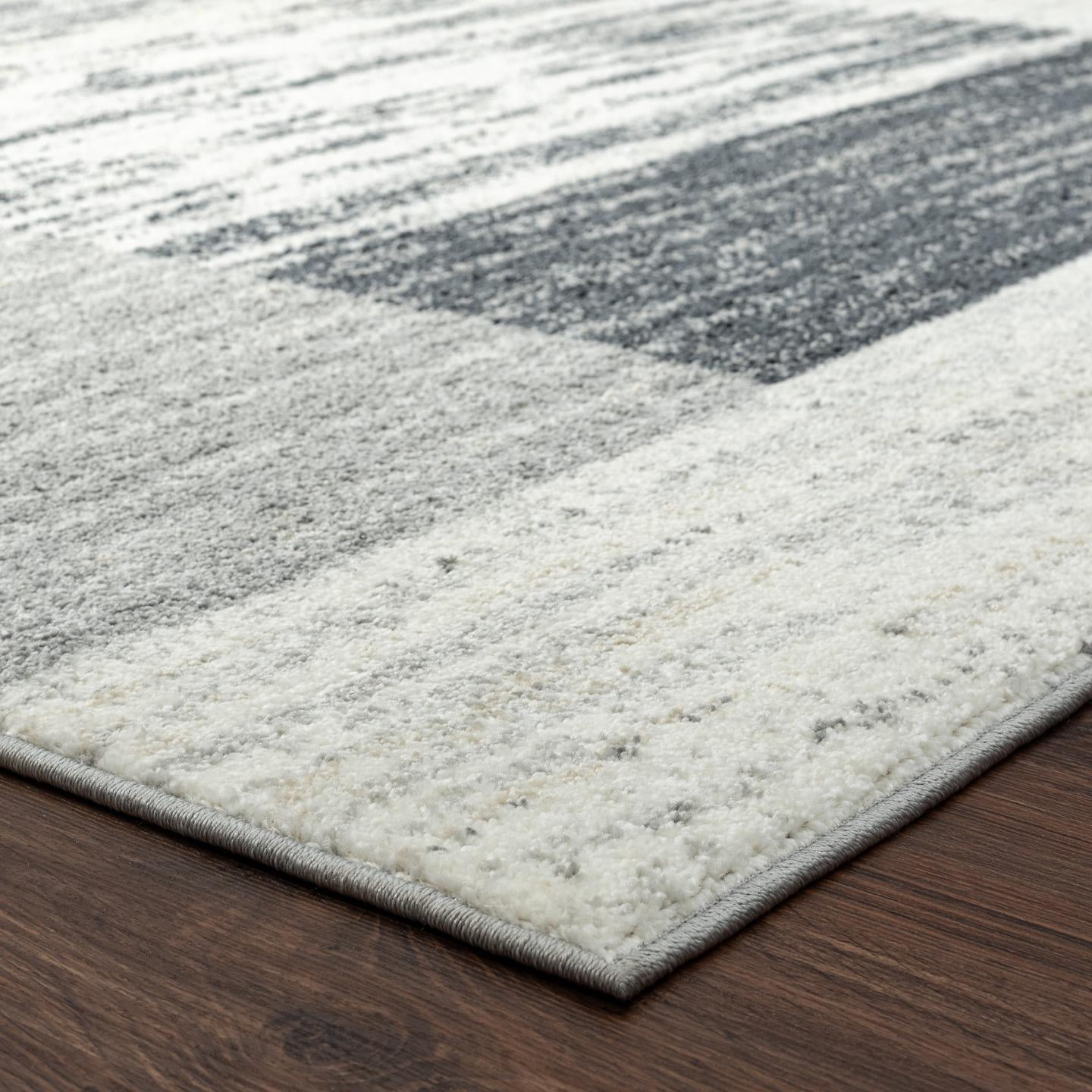 Luxe Weavers Modern Farmhouse Geometric 8x10 Gray Area Rug for Living Room