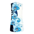 thumbnail image 3 of Playeras,Blusas y Tops,Ropa para Mujer Las mujeres camisetas sin mangas Chaleco de verano Suelto plisado Cuello cuadrado Top sin mangas Dobladillo curvo Suelto Top de mujer de tamaño (Blue, S), 3 of 5