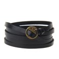 thumbnail image 2 of Multilayer Five Laps Fashion Bracelet Leather Bangle Wristband Punk Cuff Black, 2 of 5