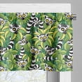 thumbnail image 3 of Ambesonne Lemur Window Valance, Exotic Jungle Monkey Graphic, 54" X 18", Fern Green Dark Grey, 3 of 5