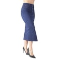 thumbnail image 5 of Fashion2Love Women's Juniors Long Pencil Stretch Denim Skirt, 5 of 10