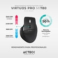 thumbnail image 4 of Mouse Ergonomico ACTECK VIRTUOS PRO MI780 3000dpi Inalambrico 8 botones Negro AC-936187 Acteck AC-936187, 4 of 6