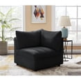 thumbnail image 2 of Meridian Furniture Jacob Coin en Velours Noir, 2 of 9