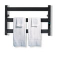 thumbnail image 3 of Wall Mount Black Heated Towel Rack Towel Heater Warmer with 3 Bars Stainless 200W, 3 of 12