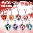 thumbnail image 2 of LLavero de motosierra de Anime para hombre, llavero acrílico de doble cara, Makima Denji Pochita Power Angel, colgante para bolso, colección de fanáticos, 2 of 5