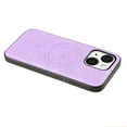 thumbnail image 3 of Magnetic Case for iPhone 16e Business Classic PU Leather Slim Soft Bumper Anti-Fingerprint Shockproof Protective Compatible with Magsafe Phone Cover For iPhone 16e,Purple, 3 of 5