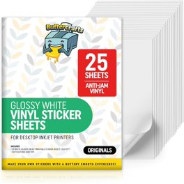 Weliu Printable Translucent Sticker Paper For Inkjet Printers - 8.5x11 Inches, 20 Sheets, Waterproof & Quick-Drying