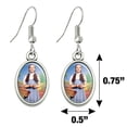 thumbnail image 4 of Wizard of Oz Dorothy Character Novelty Dangling Drop Oval Charm Earrings, 4 of 5