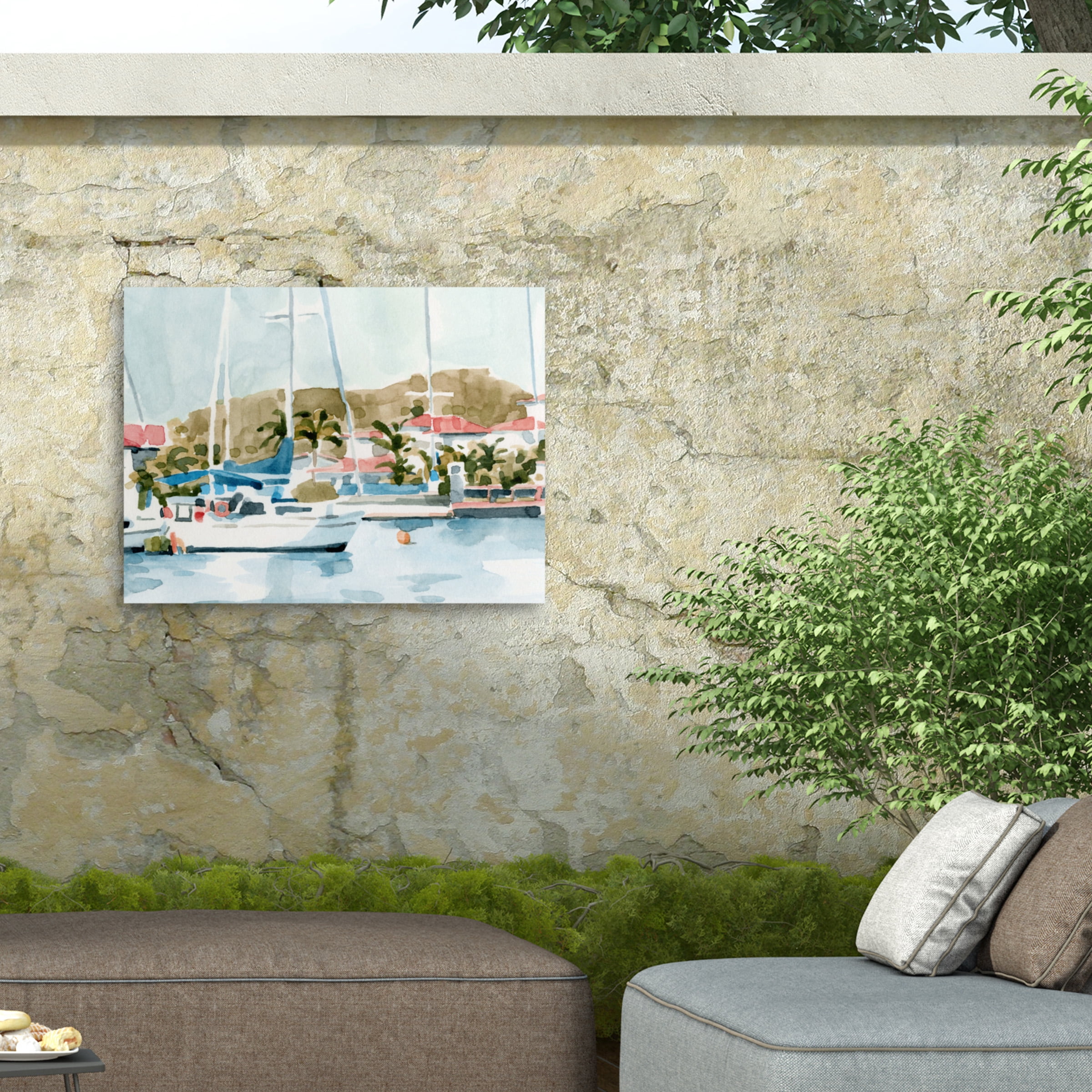 Emma Caroline 'Vintage Vacation II' Outdoor Canvas 24x32