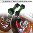 thumbnail image 2 of Protector de guardabarros de motocicleta de aleación de aluminio y plástico de 1.1"-1.3" con slider de marco único Bargains 2.39" 6.73" 2 piezas de tornillo verde 2 juegos, 2 of 7