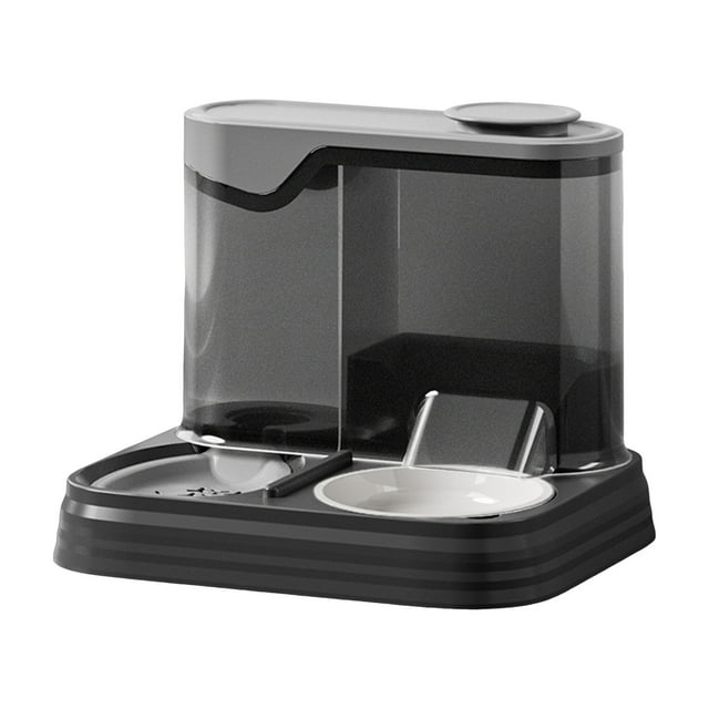 Automatic Pet Feeder and Water Dispenser Set Large Capacity Detachable Cats Animals with Stainless Steel Bowl